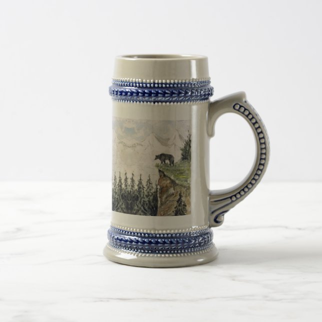 Webster - Bear on Cliff Beer Stein (Right)
