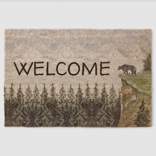 Webster - Bear on Cliff Fiber Doormat