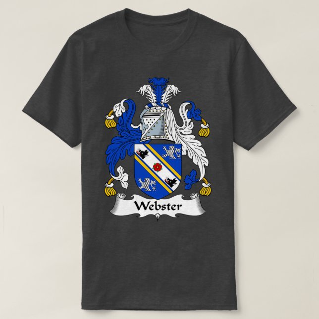 Webster Coat of Arms Family Crest  T-Shirt (Design Front)