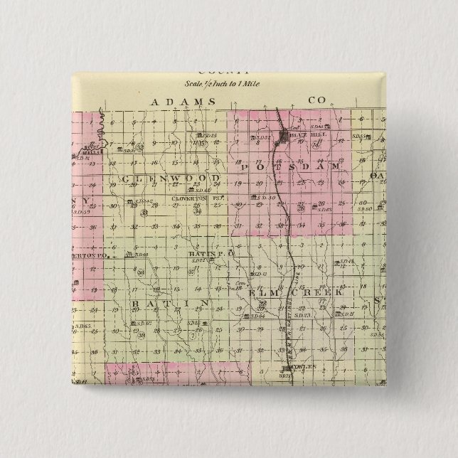 Webster County, Nebraska Button (Front)