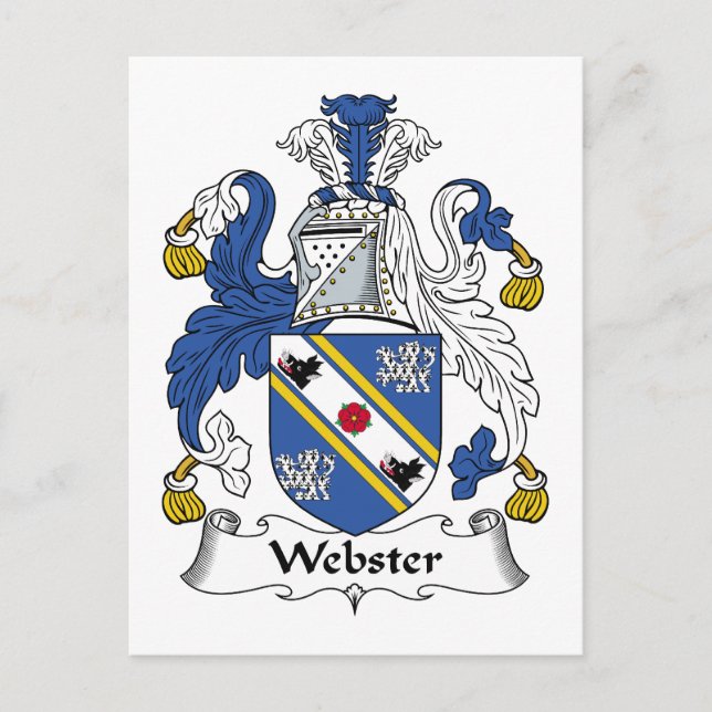Webster Family Crest Postcard (Front)