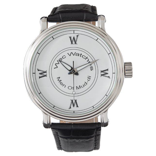 Wec W White Faced Leather Watch (Front)