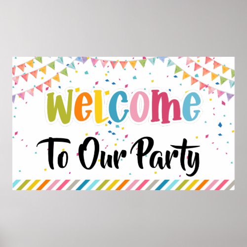 Wecome to our party Banner Poster