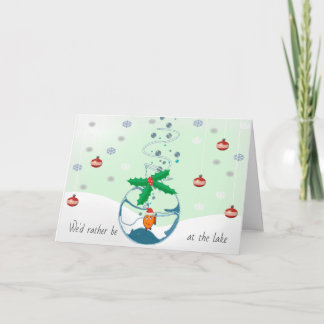 We'd Rather Be At the Lake... Christmas Fish Holiday Card