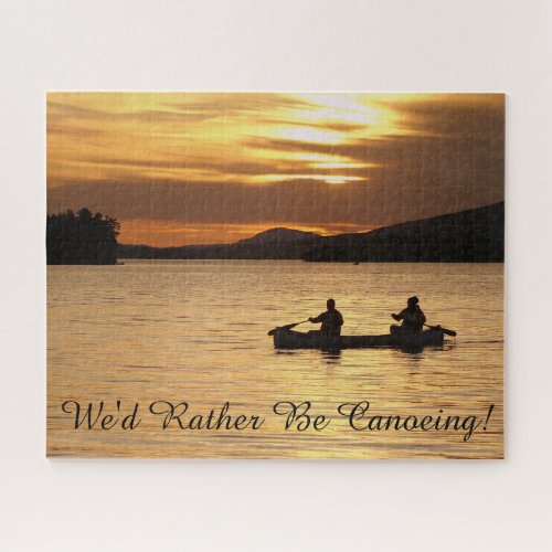Wed Rather be Canoeing Jigsaw Puzzle
