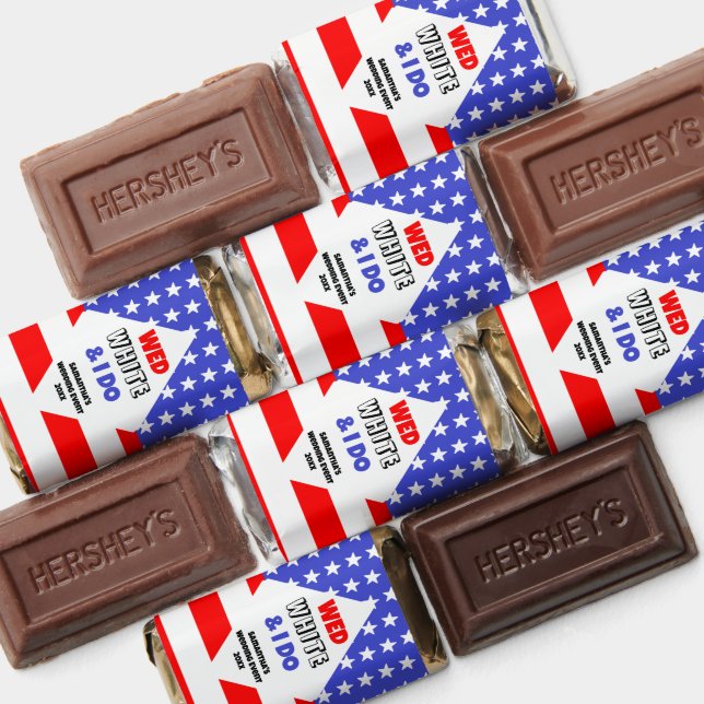 Wed, White & I Do Patriotic Wedding Event Hershey's Miniatures (Assorted)