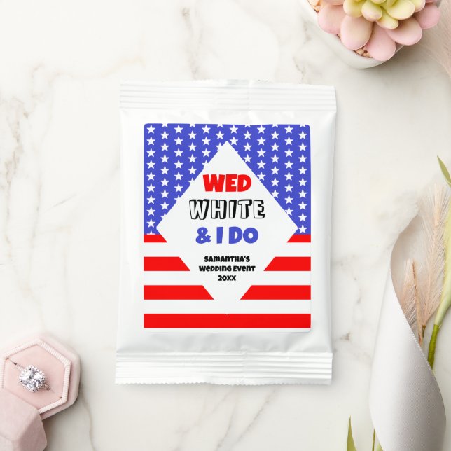 Wed, White & I Do Patriotic Wedding Event Lemonade Drink Mix (Wedding)