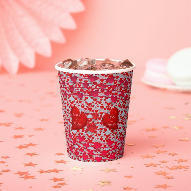 Weddding Anniversary  Party Love Paper Cups (Insitu)