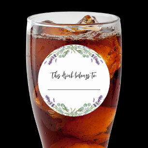 Weddding lavender this drink belongs to classic round sticker