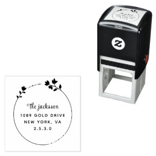 weddin Couple Names Simple Typography Wedding Self-inking Stamp
