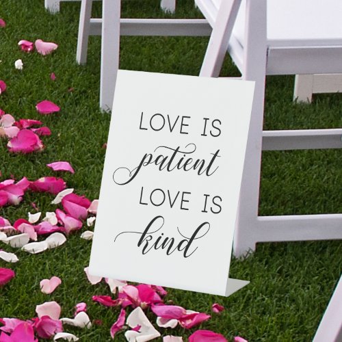 Wedding 1 Corinthians 134_8 Verse Love Is Kind Pedestal Sign