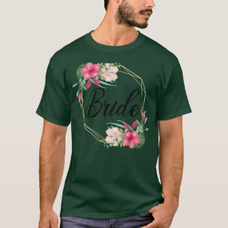 Wedding 2022 Bride Flowers Engagement i said yes  T-Shirt