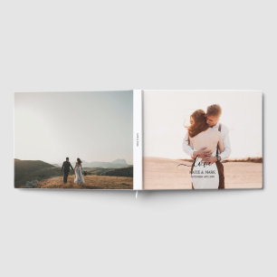 Wedding 2 Photo Memory Love Script Wedding Guest Book