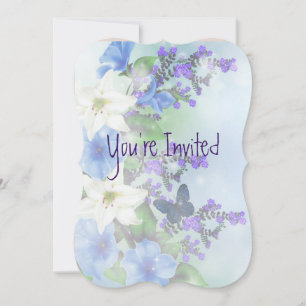 Wedding 30th Anniversary Asters Garden Flower Invitation