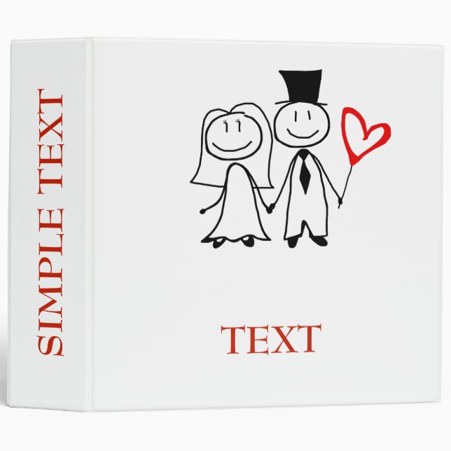 Wedding 3 Ring Binder (Front/Spine)
