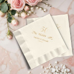 Wedding 50 Anniversary  Foil Napkins<br><div class="desc">Celebrate your wedding anniversary with our elegantly designed foil napkins. These premium napkins feature a stunning gold foil print that adds a touch of sophistication to your party decor. Ideal for dinner tables, cocktail receptions, or buffet setups, they complement any festive atmosphere while showcasing the timeless beauty of your special...</div>