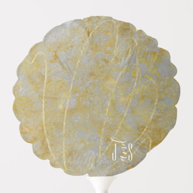 Wedding 6" Round Balloon Silver Lining (Front)