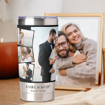 Wedding 7 Photo Collage with Zigzag Montage Insulated Tumbler<br><div class="desc">Create your own wedding photo insulated tumbler with 7 of your favorite pictures, your names and wedding date. The photo template is set up to create a photo collage with one main background photo, overlaid with the remaining photos in a montage of vertical zigzags down the sides. Your pictures are...</div>