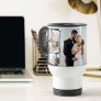 Wedding 7 Photo Collage with Zigzag Montage Travel Mug