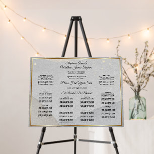 Wedding 8 Table Seating Chart Abstract Stone Foam Board