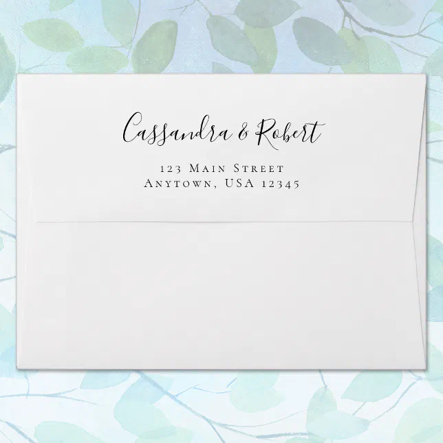 Wedding A7 5x7 Return Address Envelope Zazzle