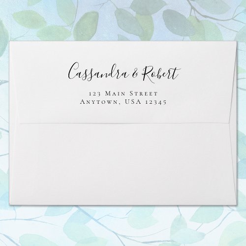 Wedding A7 5x7 Return Address Envelope