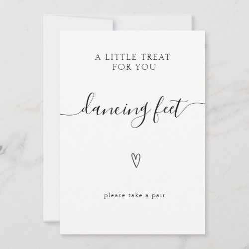 Wedding A Little Treat For Your Dancing Feet Sign Invitation