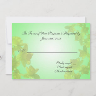 wedding acceptance card,yellow tulip flowers invitation