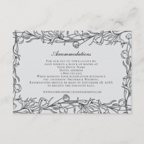  Wedding Accommodations QR code Wedding Website  E Enclosure Card