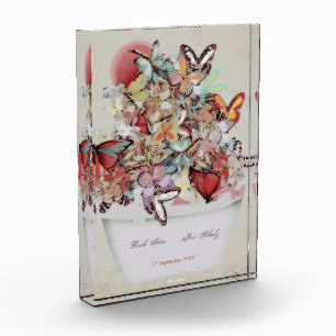 Wedding Acrylic Block Butterflies