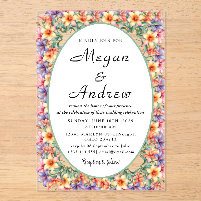 WEDDING Acrylic Invitations (Front)