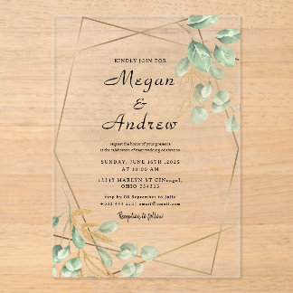 WEDDING Acrylic Invitations