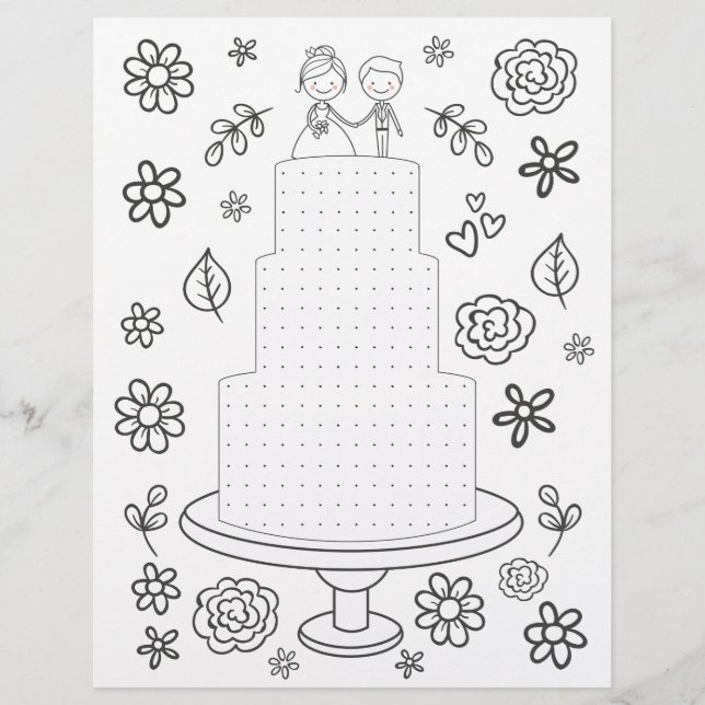 Wedding Activity Dot Game Coloring Page (Front)