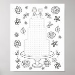 Wedding Activity Dot Game Coloring Page Poster at Zazzle
