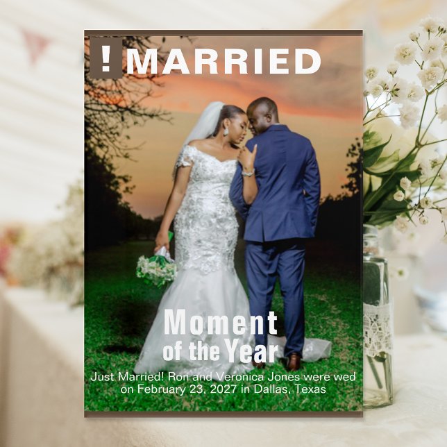 Wedding Add Photo Fun Magazine Cover Acrylic Print (Creator Uploaded)