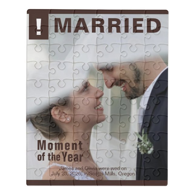Wedding Add Photo Fun Magazine Cover Puzzle (Puzzle Vertical)