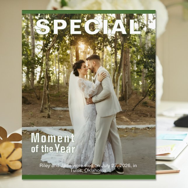 Wedding Add Photo Magazine Cover Acrylic Print (Creator Uploaded)