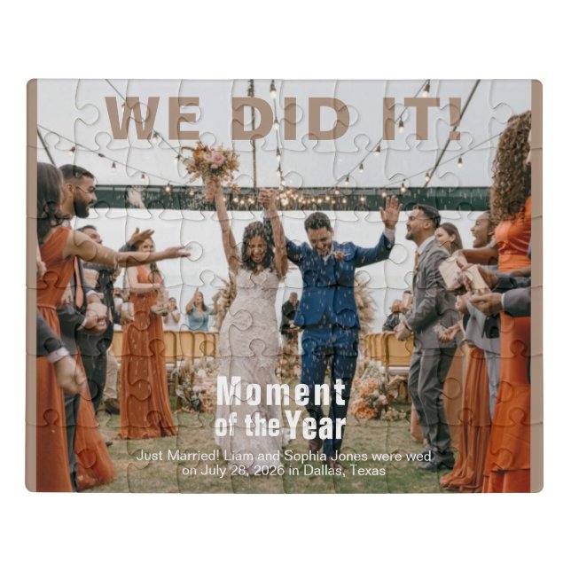 Wedding Add Photo Puzzle // Fun Magazine Cover (Puzzle Horizontal)