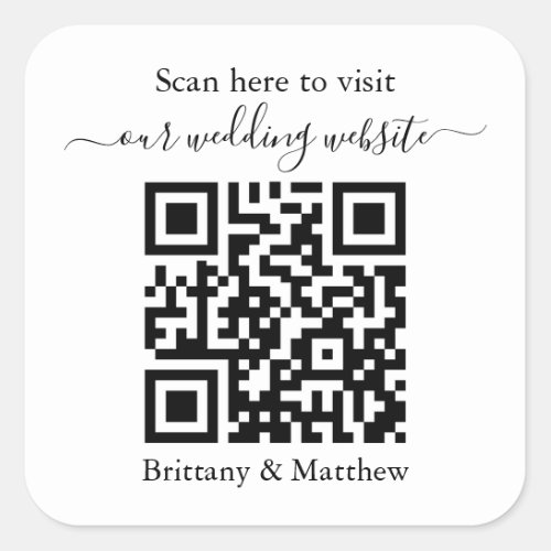 Wedding Add Your QR Code Website Sticker