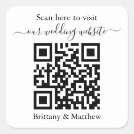 Wedding Add Your QR Code Website Sticker