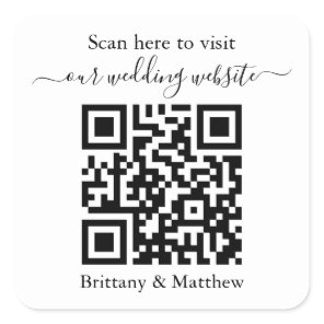 Wedding Add Your QR Code Website Sticker