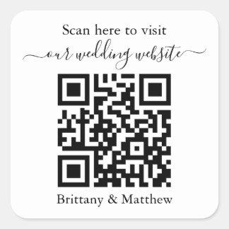 Wedding Add Your QR Code Website Sticker