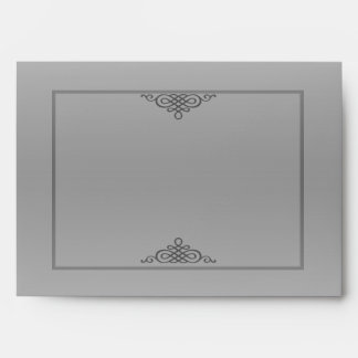 Wedding Address Grey Gold Leaf Envelope A7 101