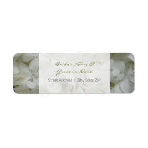 Wedding Address Label - White Flowers