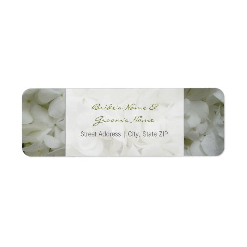 Wedding Address Label _ White Flowers