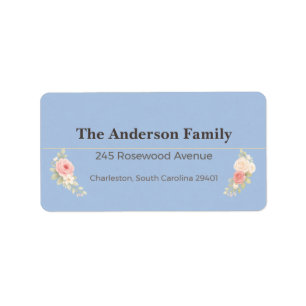 Wedding Address Labels Luxury Floral Return