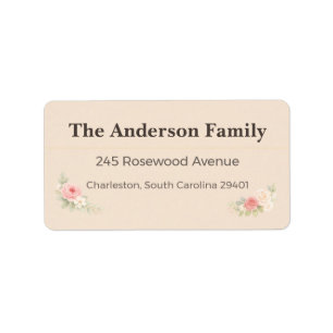 Wedding Address Labels Luxury Floral Return
