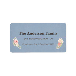 Wedding Address Labels Luxury Floral Return
