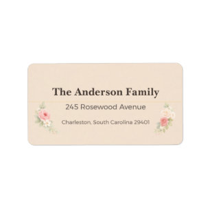 Wedding Address Labels Luxury Floral Return