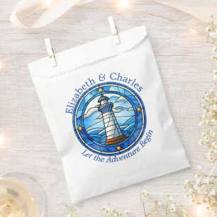Wedding Adventure Lighthouse Sailing Nautical Favor Bag